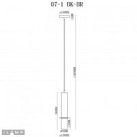 Дополнительная картинка Светильник подвесной iLamp Lofty 10705-1 BK-BR