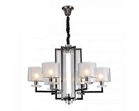 newport 4400 4406+1/c black glossy , люстра, black glossy clear crystal clear glass d75*h53 cm e14 6*60w + led 2*5w, доставка по Казахстану 