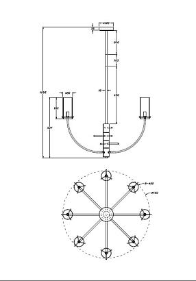 купить Подвесной светильник Maytoni MOD223PL-08BS в Алматы, svet.kz, доставка по Казахстану 