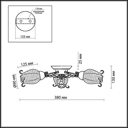 Потолочные Потолочная люстра Odeon Light Country Ameli 2252/3C, доставка по Казахстану 