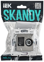 SKANDY Роз. двойная TV+RJ45 кат.5E SK-A14N никель IEK 