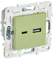 SKANDY Роз. USB A+C 3,1А SK-R14M мятн. IEK 