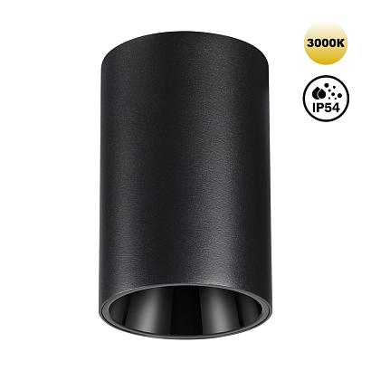 359418 OVER NT24 000 черный Светильник накладной влагозащищённый IP54 LED 10W 170-265V 3000К 830Лм RECTE купить в Алматы svet.kz