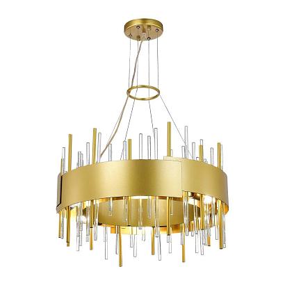 люстры sl1633.203.12 люстра подвесная st-luce матовое золото/матовое золото,прозрачный e14 12*40w, доставка по Казахстану 