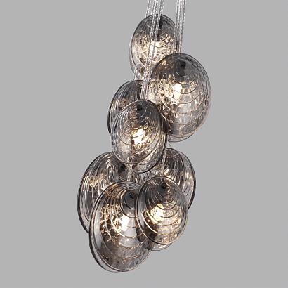 люстры 5038/8 modern odl24 295 подвесной светильник g9 8*40w mussels, доставка по Казахстану 