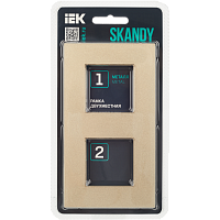 Дополнительная картинка SKANDY Рамка 2-мест. SK-F32Sh металл шамп. IEK