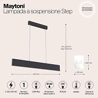 Дополнительная картинка Подвесной светодиодный светильник Maytoni Step P010PL-L23B