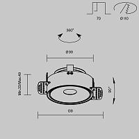 Дополнительная картинка Встраиваемый светильник Technical DL060-9W3-4-6K-TRS-W