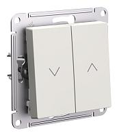 Выключатель для жалюзи 2-клавишный Systeme Electric ATLASDESIGN, скрытый монтаж, бежевый, ATN000219 