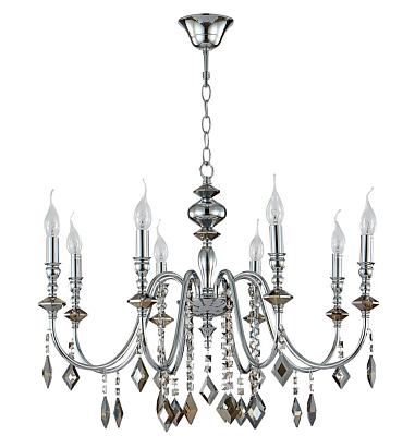 люстра crystal lux mercedes sp8 chrome/smoke crystal lux 0950/308, доставка по Казахстану 