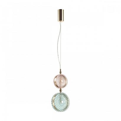 5412/13lb l-vision odl_ex23 8 золотой/розовый/голубой металл/стекло подвес led 13w 4000k caramella, доставка по Казахстану 