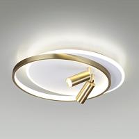 люстры 5603/63cl ledio ln23 028 белый, золотой люстра потолочная led 63w 3000-6000к 5025лм 220v naoko, доставка по Казахстану 