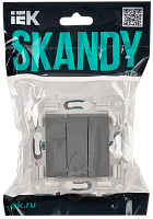 SKANDY Выключ. 3-кл. 10А SK-V11Gr сер. IEK 