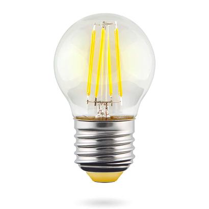Лампа светодиодная филаментная Voltega E27 6W 4000К прозрачная VG10-G1E27cold6W-F 7024 купить в Алматы svet.kz