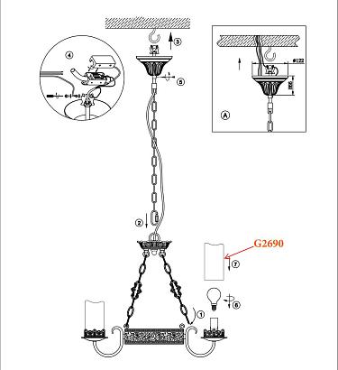 подвесная люстра odeon light mela 2690/3, доставка по Казахстану 