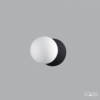 Дополнительная картинка Настенный светильник iLamp FOXTROT 10695W/1-D100 BLACK&WHITE