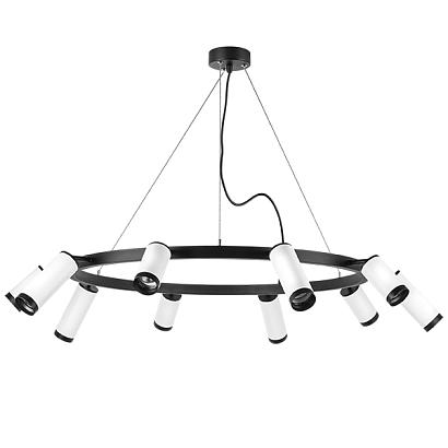 люстры lr02036586540 подвесной светильник rullo 10х50w gu10 черный/белый (571020+214436-5+214486-5+203437-10), доставка по Казахстану 
