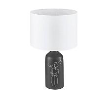 43823 Настольная лампа VINOZA, 1x40W, E27, керамика-белый, текстиль. Предназначен для использования с лампами накаливание цоколь E27. Источник освещен