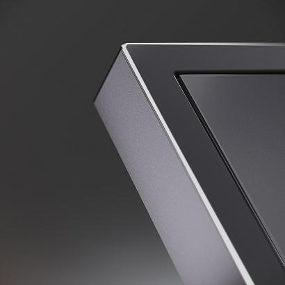 Клавиши для выключателя/переключателя двухклавишного с подсветкой, S70 Metal (антрацит) 