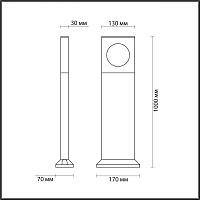 Дополнительная картинка 6653/10GL Odeon Light  NATURE Уличный  светильник