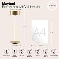 Дополнительная картинка Аккумуляторный светильник Maytoni MOD229TL-L3G3K2