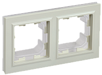 BRITE Рамка 2-мест. IP44 РУ-2-БрКр-44 беж. IEK 