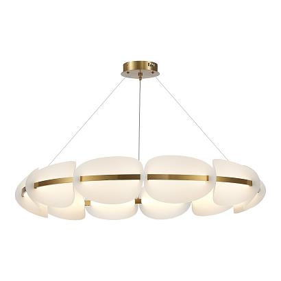 люстры sl1304.203.65 люстра подвесная st-luce золотистый/белый led 1*65w 3000k etoile, доставка по Казахстану 