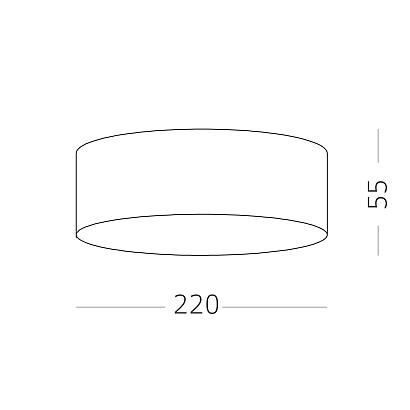люстры st606.532.27 светильник потолочный белый led 1*27w 3000k 2 340lm ra>85 120° ip20 d220xh55 185-265v, доставка по Казахстану 