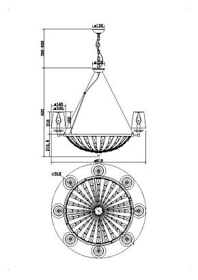 люстры подвесной светильник maytoni pantheon h021pl-08ch, доставка по Казахстану 
