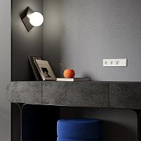 Накладка для розетки с заземлением и защитными шторками, с USB A+A, S70 (хлопок) 