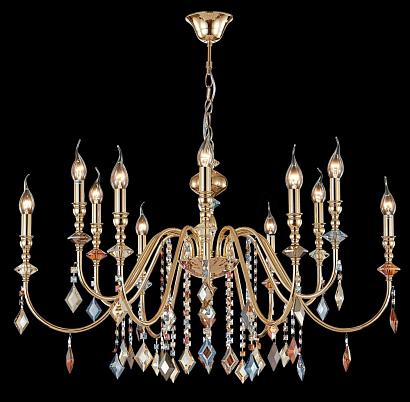 люстра crystal lux mercedes sp6+6 gold/color crystal lux 0951/312, доставка по Казахстану 