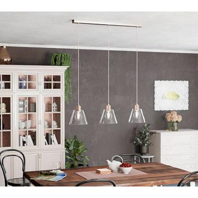 43632 подвесной потолочный светильник (люстра) copley, 3х40w, e27, l900, b200, h1100, сталь-алюминий, доставка по Казахстану 