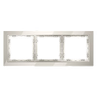 Рамка стеклянная VOLTUM S70 на 3 поста, (кашемир, стекло) VLS110303 