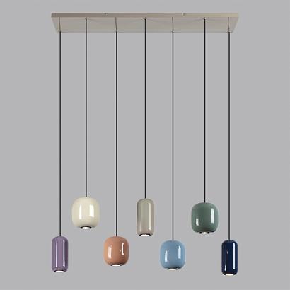 5053/7a pendant odl24 311 подвесной светильник gu10 led 7*4w ovali, доставка по Казахстану 