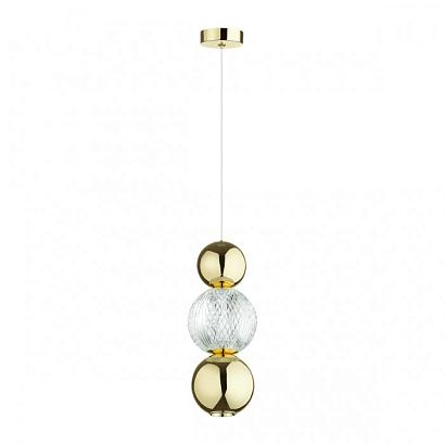 Подвесные 5008/7LA L-VISION ODL23 419 золотой/прозрачный/металл/акрил Подвес LED 7W 4000K 300Лм CRYSTAL, доставка по Казахстану 