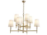 newport 4370 4378/c gold , люстра, gold clear glass shade white d85*46,5/90 cm e14 8*40w, доставка по Казахстану 