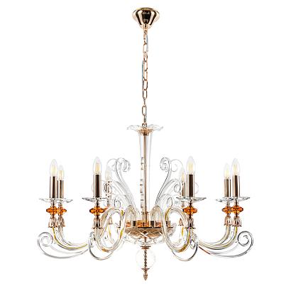 люстры crystal lux люстра catarina sp8 v2 gold/transparent-cognac, доставка по Казахстану 