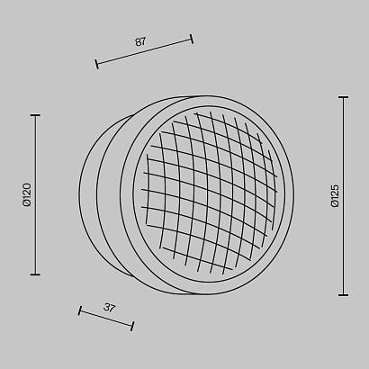 С 1 плафоном на стену Настенный светильник (бра) Maytoni MOD493WL-L6BSK Olo, доставка по Казахстану 