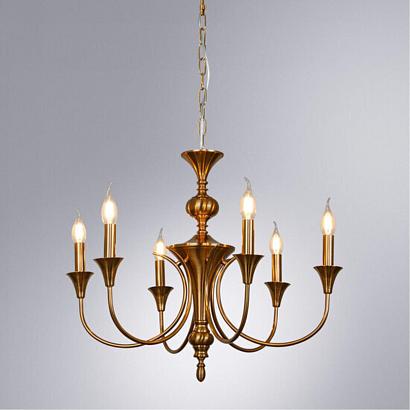 люстры подвесная люстра arte lamp collinetta a4094lm-6pb, доставка по Казахстану 