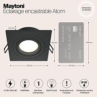 Дополнительная картинка Встраиваемый светильник Maytoni Atom DL024-2-01B