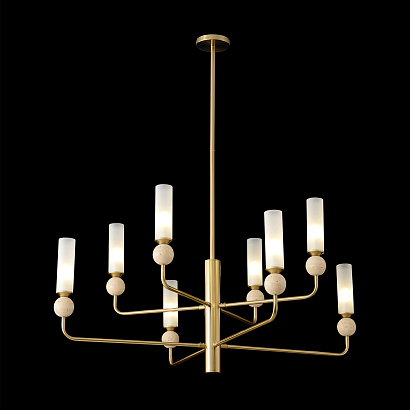 купить Люстра Crystal Lux SIMPLY SP8 BRASS Crystal Lux 4080/308 в Алматы, svet.kz, доставка по Казахстану 