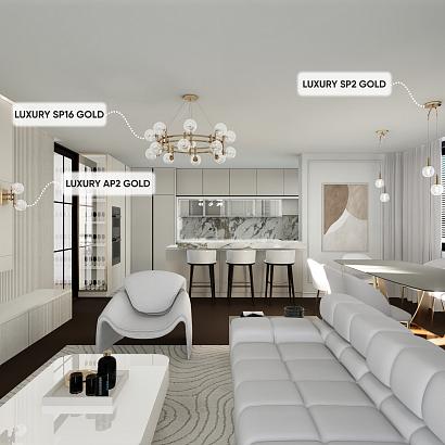 люстры подвесной светильник crystal lux luxury sp16 gold crystal lux 2270/316, доставка по Казахстану 