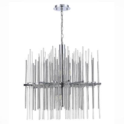 люстры sl1628.103.08 люстра подвесная st-luce хром/прозрачный, хром e14 8*40w, доставка по Казахстану 