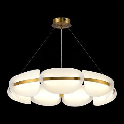 люстры sl1304.203.56 люстра подвесная st-luce золотистый/белый led 1*56w 3000k etoile, доставка по Казахстану 