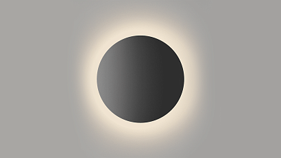 Настенный светильник CIRCUS, черн., 16Вт, 3000K, IP54, GW-8663L-16-BL-WW