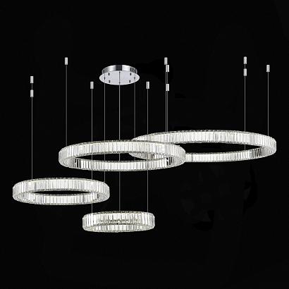 sl1622.103.04 светильник подвесной st-luce хром/прозрачный led 1*190w 4000k tivoli, доставка по Казахстану 