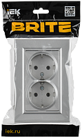 BRITE Роз 2-я с з/к без з/ш пл 16А в сб РСПл12-3-БрА алю IEK 