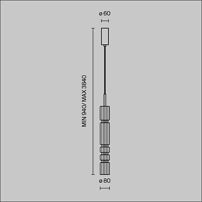 подвесной светильник maytoni mod272pl-l12bs3k, доставка по Казахстану 