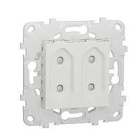 Розетка двойная Schneider Electric Unica New б/з со шторками NU503118 