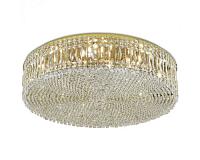 newport 8450 8459+3/pl gold , потолочный светильник, gold clear crystal d80*h20 cm g9 12*60w, доставка по Казахстану 